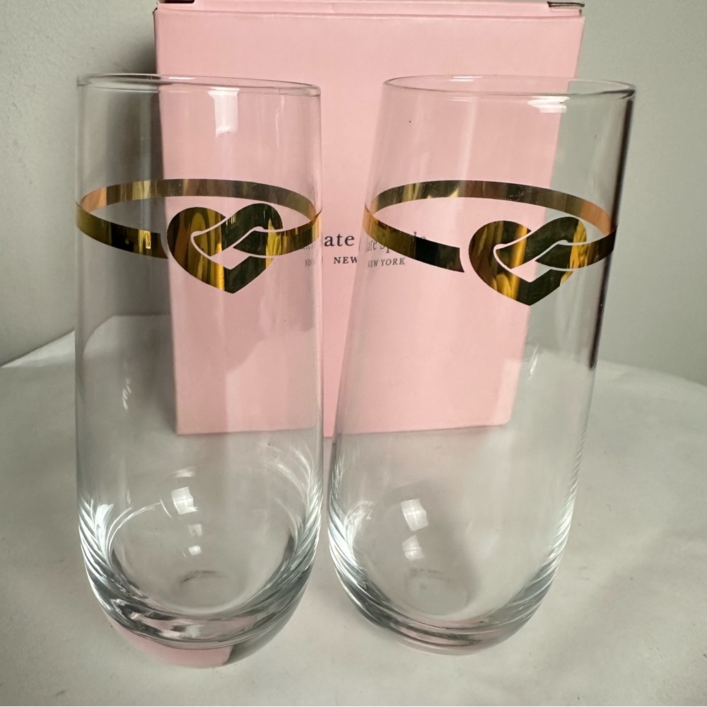 Kate Spade Gold Stemless flutes - Picture 3 of 6